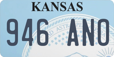 KS license plate 946ANO
