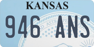 KS license plate 946ANS