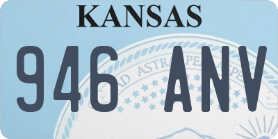 KS license plate 946ANV