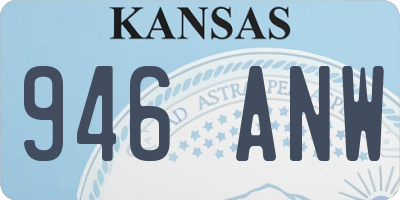 KS license plate 946ANW