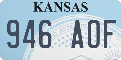 KS license plate 946AOF