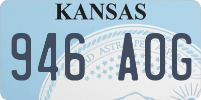 KS license plate 946AOG