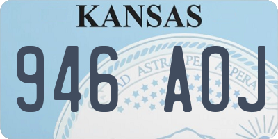 KS license plate 946AOJ