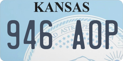 KS license plate 946AOP