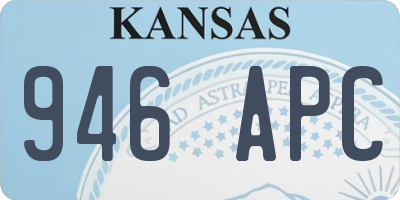 KS license plate 946APC