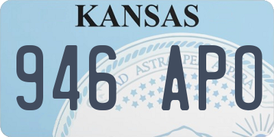 KS license plate 946APO