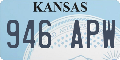 KS license plate 946APW