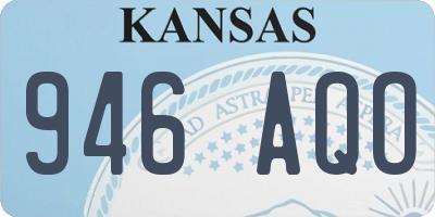 KS license plate 946AQO