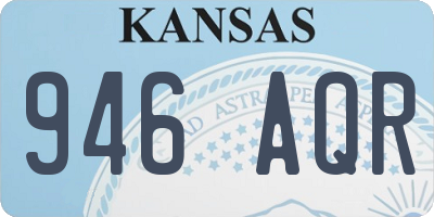 KS license plate 946AQR