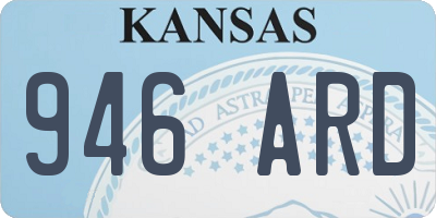 KS license plate 946ARD