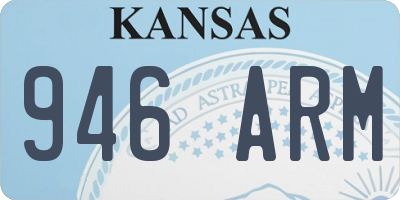 KS license plate 946ARM