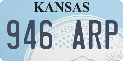 KS license plate 946ARP