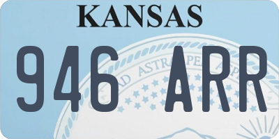 KS license plate 946ARR