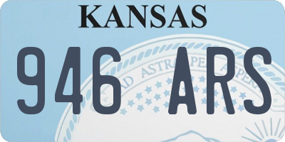KS license plate 946ARS