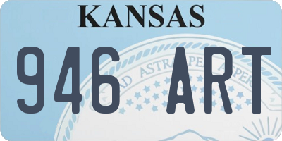 KS license plate 946ART