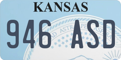 KS license plate 946ASD