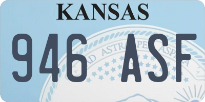 KS license plate 946ASF