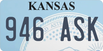 KS license plate 946ASK