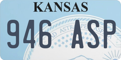 KS license plate 946ASP