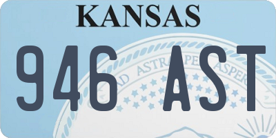 KS license plate 946AST