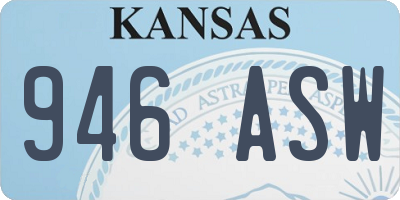 KS license plate 946ASW