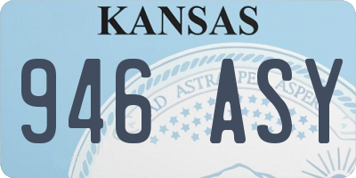 KS license plate 946ASY