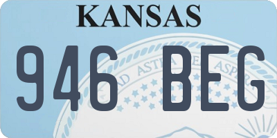 KS license plate 946BEG