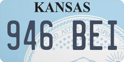 KS license plate 946BEI