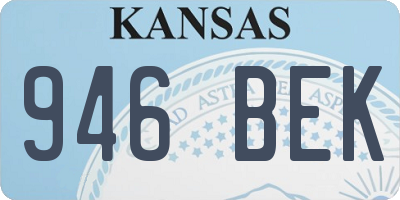 KS license plate 946BEK