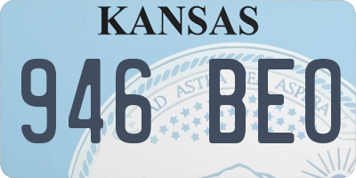 KS license plate 946BEO