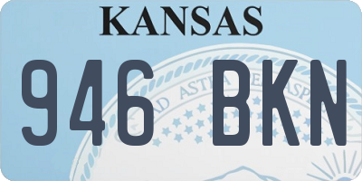 KS license plate 946BKN
