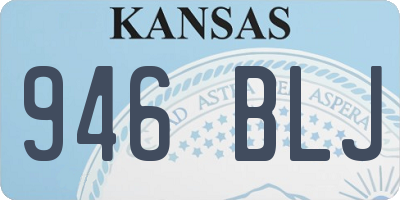 KS license plate 946BLJ