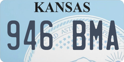 KS license plate 946BMA