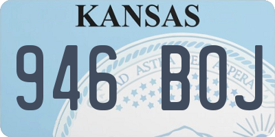 KS license plate 946BOJ