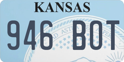 KS license plate 946BOT