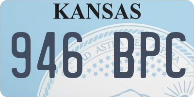 KS license plate 946BPC