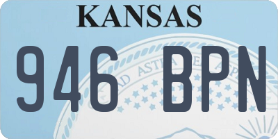 KS license plate 946BPN