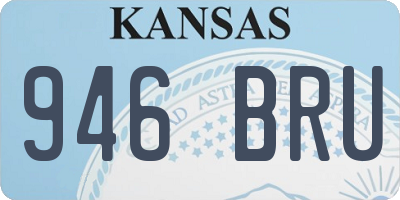 KS license plate 946BRU