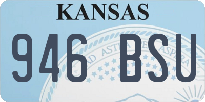 KS license plate 946BSU