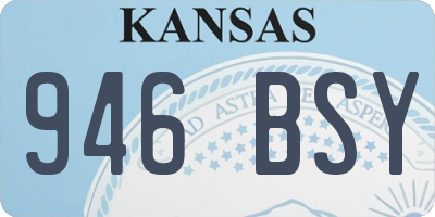 KS license plate 946BSY