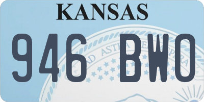 KS license plate 946BWO