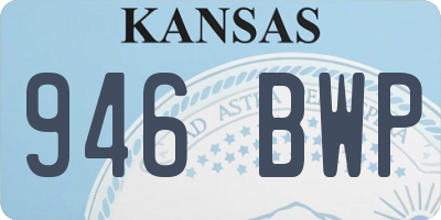 KS license plate 946BWP