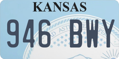 KS license plate 946BWY