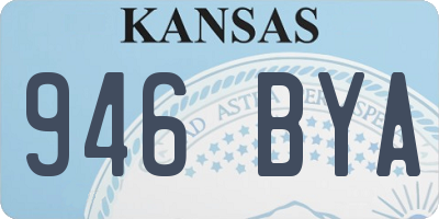 KS license plate 946BYA