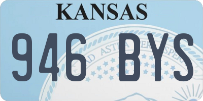 KS license plate 946BYS
