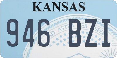 KS license plate 946BZI