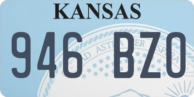 KS license plate 946BZO