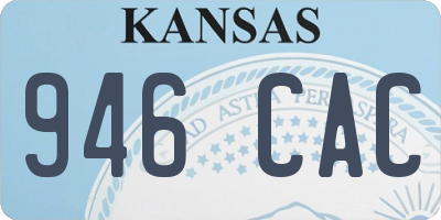 KS license plate 946CAC