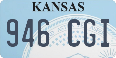 KS license plate 946CGI