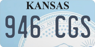 KS license plate 946CGS